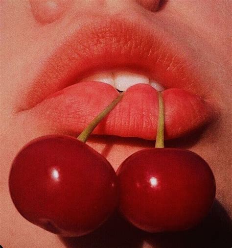 cherry lips aesthetic.